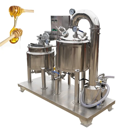 Máquina de concentração e filtração de mistura de pré-aquecimento de mel de 0,5 toneladas
